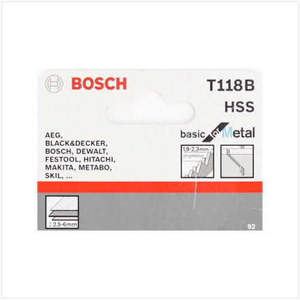 Bosch T 118 B Stichsägeblätter Basic for Metal 25 Stk. 92 mm ( 2608631014 ) - Toolbrothers