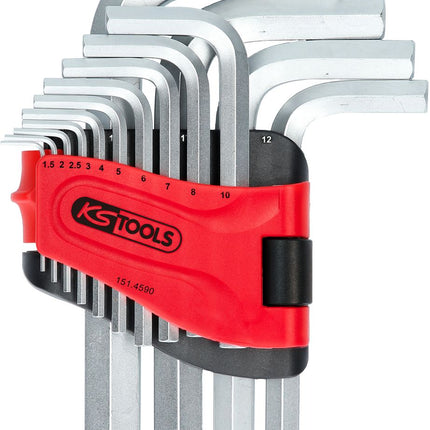 KS TOOLS Juego de llaves Allen en un soporte abatible,14 pzs 1,5-19mm ( 151.4590 )