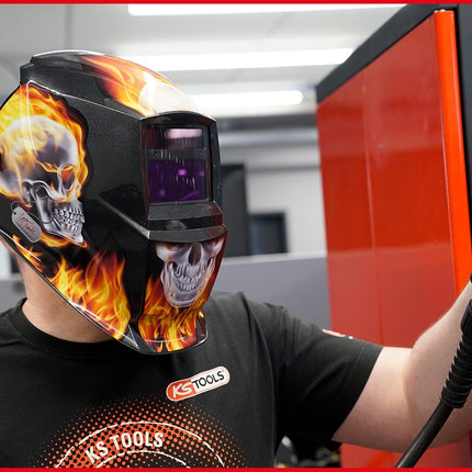 KS TOOLS Automatik-Schweißer-Schutzhelm, Flame Design ( 310.0155 ) - Toolbrothers