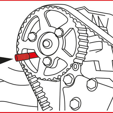 KS TOOLS Motoreinstell-Werkzeug-Satz für Fiat / GM / Opel / PSA / Renault, 4-tlg ( 400.1775 )