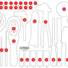 KS TOOLS Leere Schaumstoffeinlage zu 811.0043 ( 811.0043-97 ) - Toolbrothers