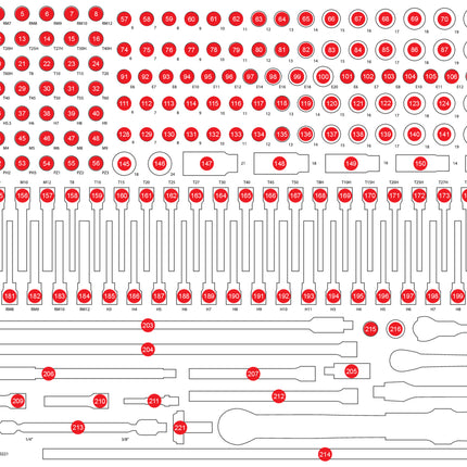KS TOOLS Leere Schaumstoffeinlage zu 821.0221 ( 821.0221-97 )
