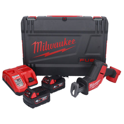 Milwaukee M18 FHZ-402X Akku Säbelsäge 18 V 22 mm Brushless + 2x Akku 4,0 Ah + Ladegerät + HD Box