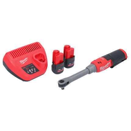 Milwaukee M12 FHIR38LR-252 carraca a batería de alta velocidad larga 12 V 47 Nm 3/8" + 2x batería 2,5 Ah + cargador