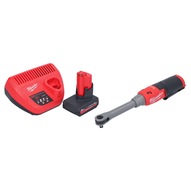 Milwaukee M12 FHIR38LR-501 Clé à cliquet grande vitesse sans fil longue durée 12 V 47 Nm 3/8'' + 1x batterie 5,0 Ah + chargeur