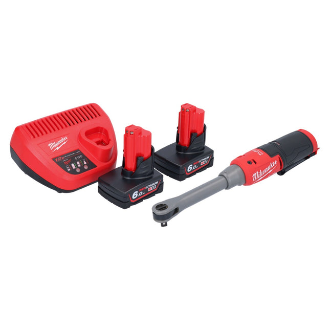 Milwaukee M12 FHIR38LR-602 Clé à cliquet grande vitesse sans fil longue durée 12 V 47 Nm 3/8'' + 2x batterie 6,0 Ah + chargeur