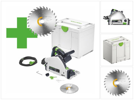 Festool TS 55 F-Plus Master Edition Scie plongeante 1200 W 160 mm ( 577843 ) + lame + Systainer