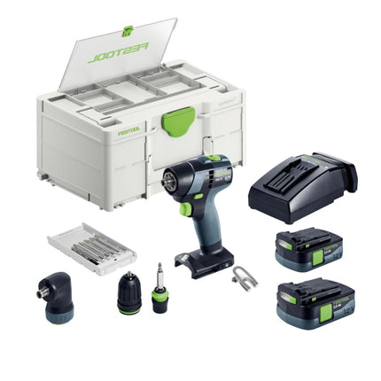 Festool TXS 12 2,5-Set cordless drill driver 12 V 30 Nm brushless ( 576874 ) + 2x battery 2,5 Ah + charger + bit set + systainer