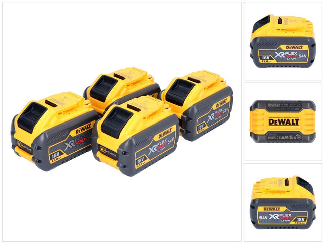 DeWalt 4x DCB 548 batería 18 V / 54 V máx. 12 Ah / 12000 mAh Li-Ion XR FLEXVOLT - con indicador de nivel de carga