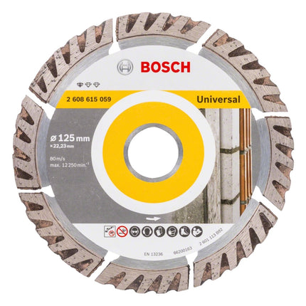Bosch Standard do uniwersalnej diamentowej tarczy tnącej 125 x 22,23 mm 5 szt. ( 5x 2608615059 ) do betonu, stali-betonu, cegły, wapna i piaskowca