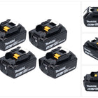 Makita battery set 4x BL 1850 B 18 V 5.0 Ah / 5000 mAh Li-Ion battery ( 4x 197280-8 )