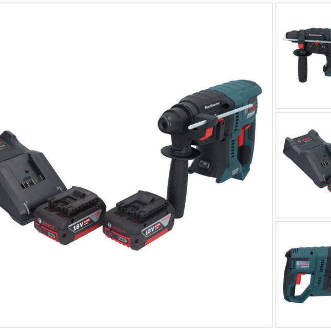 Bosch GBH 18V-21 Professional Akku Bohrhammer 18 V 2,0 J SDS plus Brushless + 2x Akku 4,0 Ah + Ladegerät
