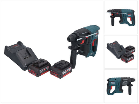 Bosch GBH 18V-21 Marteau perforateur sans fil professionnel 18 V 2.0 J SDS plus Brushless + 2x 4.0 Ah batterie + kit chargeur