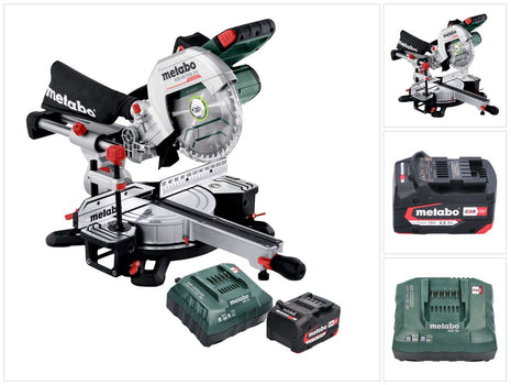 Metabo KGS 18 LTX BL 216 Akku Kappsäge 18 V 216 mm Brushless ( 614216920 ) + 1x Akku 4,0 Ah + Ladegerät