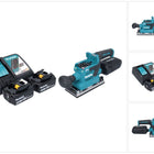 Makita DBO 382 RT Akku Schwingschleifer 18 V 93 x 185 mm Brushless + 2x Akku 5,0 Ah + Ladegerät