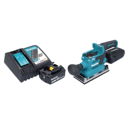 Makita DBO 382 RG1 cordless orbital sander 18 V 93 x 185 mm brushless + 1x rechargeable battery 6.0 Ah + charger
