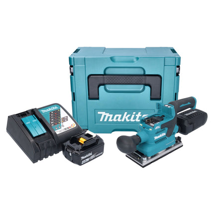 Makita DBO 382 RM1J cordless orbital sander 18 V 93 x 185 mm brushless + 1x rechargeable battery 4.0 Ah + charger + Makpac