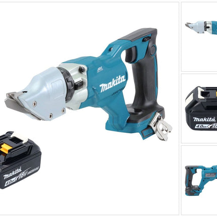 Makita DJS 200 M1 cordless sheet metal shears 18 V 2.0 mm brushless + 1x battery 4.0 Ah - without charger