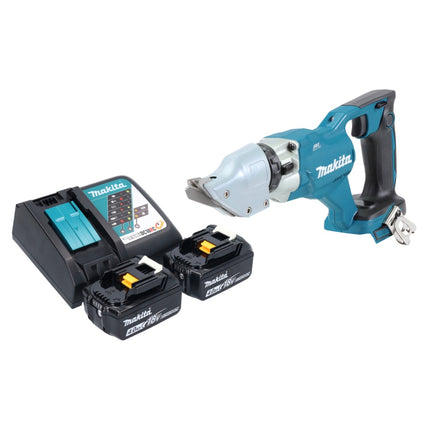 Makita DJS 200 RM cesoie per lamiera a batteria 18 V 2,0 mm brushless + 2x batteria 4,0 Ah + caricabatterie
