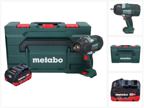 Metabo SSW 18 LTX 1450 BL Visseuse à choc sans fil 18 V 1450 Nm Brushless + 1x batterie 5,5 Ah + metaBOX - sans chargeur