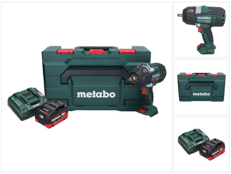 Metabo SSW 18 LTX 1450 BL avvitatore a impulsi a batteria 18 V 1450 Nm brushless + 1x batteria ricaricabile 5,5 Ah + caricatore + metaBOX