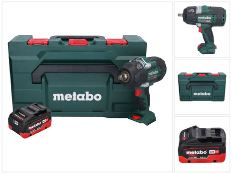 Metabo SSW 18 LTX 1450 BL 18 V 1450 Nm Avvitatore a impulsi senza spazzole + 1x batteria 8,0 Ah + metaBOX - senza caricatore