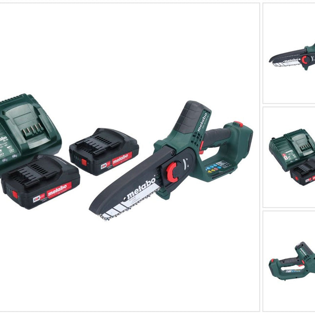 Metabo MS 18 LTX 15 Akku Gehölzsäge 18 V 15 cm 5 m/s + 2x Akku 2,0 Ah + Ladegerät