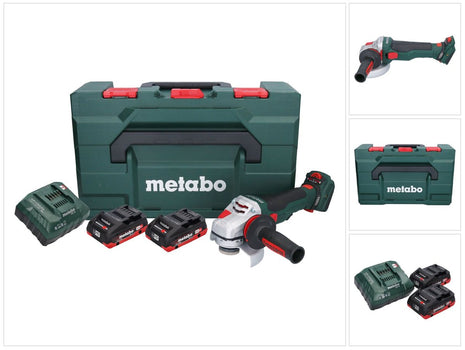 Metabo WVB 18 LTX BL 15-125 Szybka akumulatorowa szlifierka kątowa 18 V 125 mm bezszczotkowa + 2x akumulator 4,0 Ah + ładowarka + metaBOX