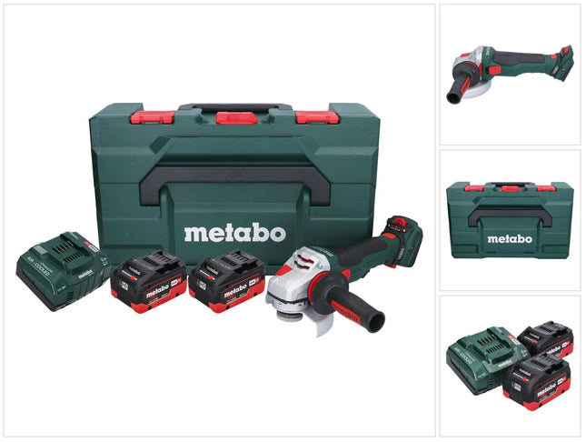 Metabo WVB 18 LTX BL 15-125 Quick Meuleuse d'angle sans fil 18 V 125 mm Brushless + 2x batterie 8,0 Ah + chargeur + metaBOX