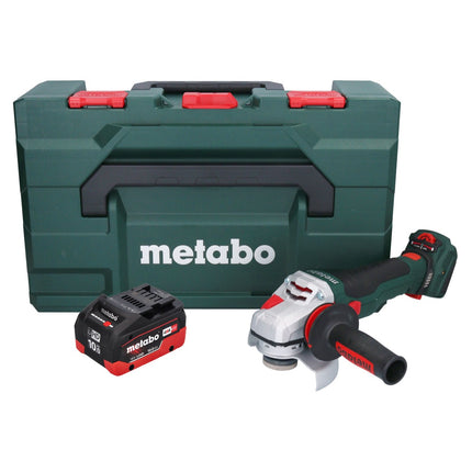 Metabo WVB 18 LTX BL 15-125 Quick amoladora angular sin cable 18 V 125 mm sin escobillas + 1x batería recargable 10,0 Ah + metaBOX - sin cargador