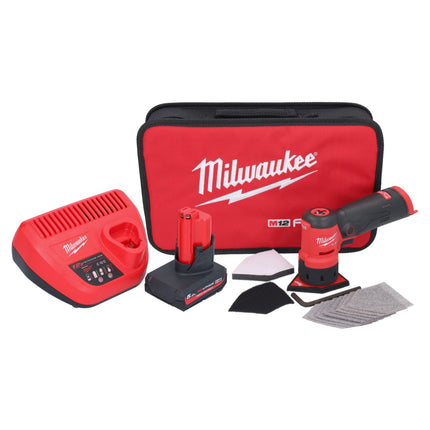 Milwaukee M12 FDSS-501B akumulatorowa szlifierka punktowa 12 V 88,8 x 63,5 mm + 1x akumulator 5,0 Ah + ładowarka