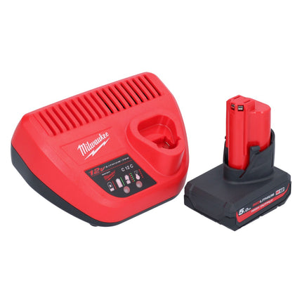 Milwaukee M12 FDSS-501B akumulatorowa szlifierka punktowa 12 V 88,8 x 63,5 mm + 1x akumulator 5,0 Ah + ładowarka