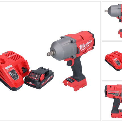 Milwaukee M18 FHIWF12-301 Akku Schlagschrauber 18 V 1356 Nm 1/2" Brushless + 1x Akku 3,0 Ah + Ladegerät