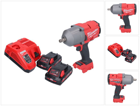 Llave de impacto a batería Milwaukee M18 FHIWF12-302 18 V 1356 Nm 1/2" sin escobillas + 2x baterías 3,0 Ah + cargador