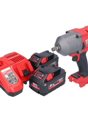 Llave de impacto a batería Milwaukee M18 FHIWF12-552 18 V 1356 Nm 1/2" sin escobillas + 2x batería 5,5 Ah + cargador