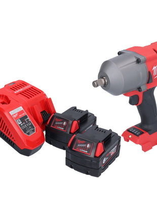 Llave de impacto a batería Milwaukee M18 FHIWF12-602 18 V 1356 Nm 1/2" sin escobillas + 2x batería 6,0 Ah + cargador