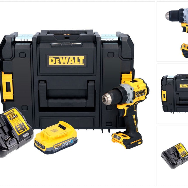 DeWalt DCD 800 E2T Akku Bohrschrauber 18 V 90 Nm Brushless + 2x Akku 1,7 Ah + Ladegerät + TSTAK