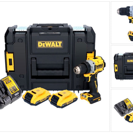 DeWalt DCD 800 D2T Akku Bohrschrauber 18 V 90 Nm Brushless + 2x Akku 2,0 Ah + Ladegerät + TSTAK