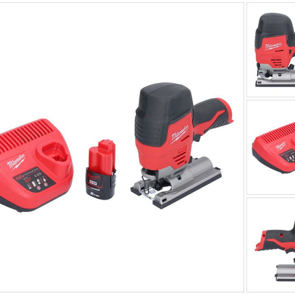 Sierra de calar sin cable Milwaukee M12 JS-201 12 V + 1x batería recargable 2,0 Ah + cargador