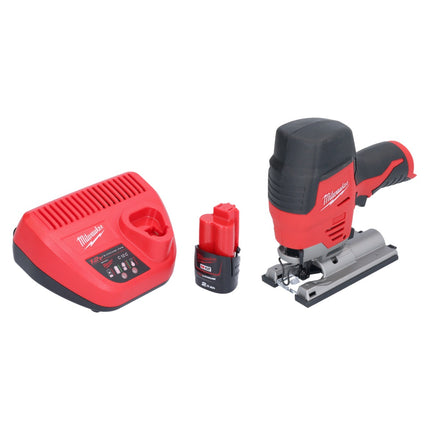 Sierra de calar sin cable Milwaukee M12 JS-201 12 V + 1x batería recargable 2,0 Ah + cargador