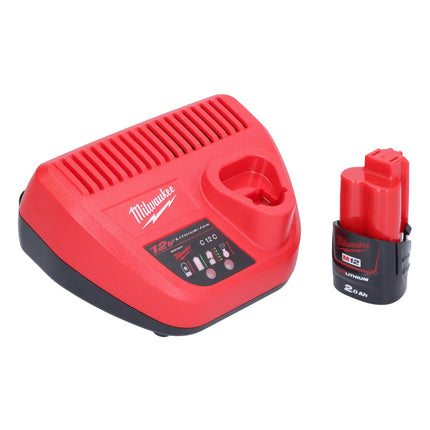 Sierra de calar sin cable Milwaukee M12 JS-201 12 V + 1x batería recargable 2,0 Ah + cargador