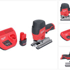 Milwaukee M12 JS-251 Akku Stichsäge 12 V + 1x Akku 2,5 Ah + Ladegerät