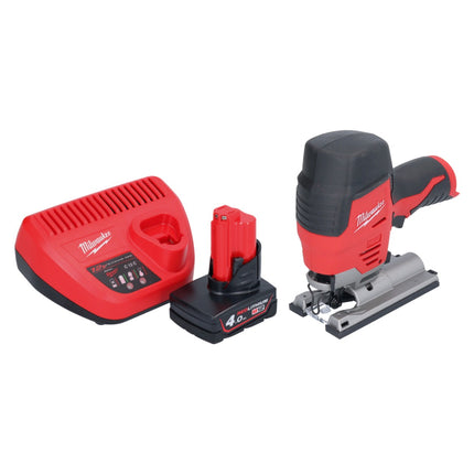 Sierra de calar a batería Milwaukee M12 JS-401 12 V + 1x batería 4,0 Ah + cargador
