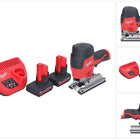 Milwaukee M12 JS-502 seghetto alternativo a batteria 12 V + 2x batteria ricaricabile 5,0 Ah + caricabatterie
