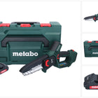 Metabo MS 18 LTX 15 cordless pruning saw 18 V 15 cm 5 m/s + 1x rechargeable battery 2.0 Ah + metaBOX - without charger