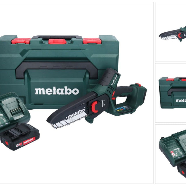 Metabo MS 18 LTX 15 cordless pruning saw 18 V 15 cm 5 m/s + 1x rechargeable battery 2.0 Ah + charger + metaBOX