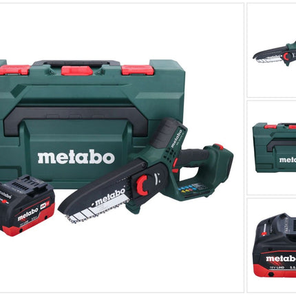 Akumulatorowa pilarka do gałęzi Metabo MS 18 LTX 15 18 V 15 cm 5 m/s + 1x akumulator 5,5 Ah + metaBOX - bez ładowarki