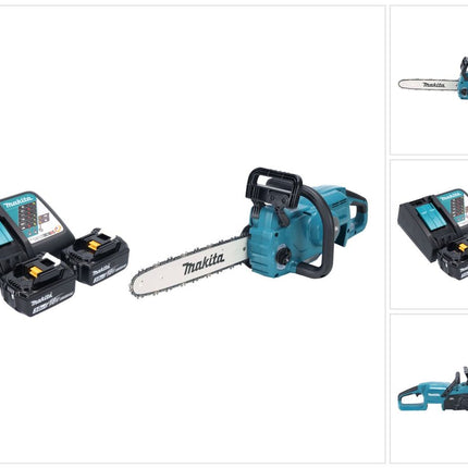 Makita DUC 357 RF2X2 Motosierra sin cable 18 V 35 cm 7,7 m/s Sin escobillas + 2x batería 3,0 Ah + cargador