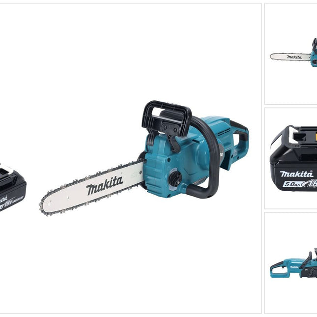 Makita DUC 357 TX2 Akku Kettensäge 18 V 35 cm 7,7 m/s Brushless + 1x Akku 5,0 Ah - ohne Ladegerät