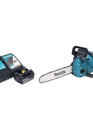 Makita DUC 357 RTX2 tronçonneuse sans fil 18 V 35 cm 7.7 m/s sans balais + 1x batterie 5.0 Ah + chargeur